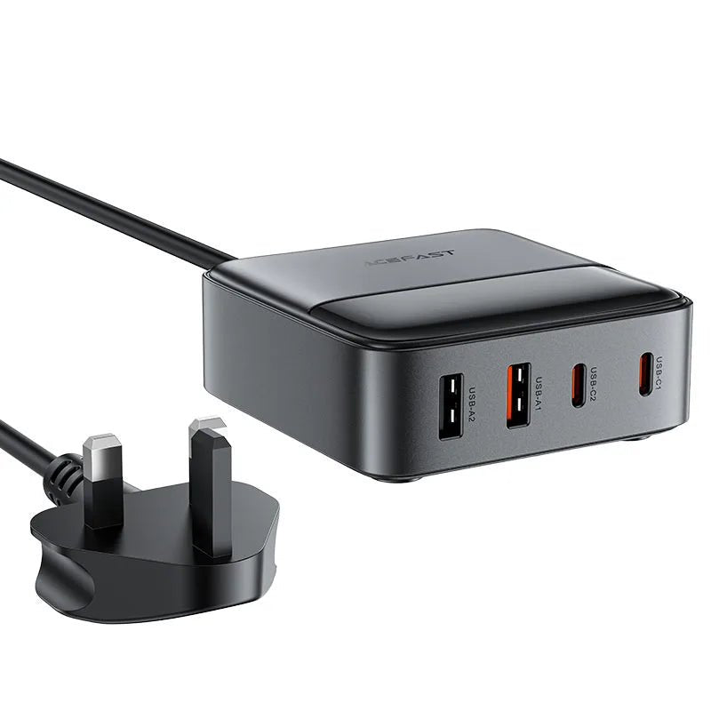 Acefast Z6 65W GaN Power Station – 4 - Port Desktop Charger (UK Plug) - Saif Al Najmi KwDesktop ChargersACEFASTSaif Al Najmi KwAcefast Z6 65W GaN Power Station – 4 - Port Desktop Charger (UK Plug)